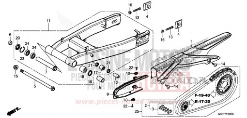 BRAS OSCILLANT (CB400XAK,CB500X,CB500XAK/L/M) CB500XAK de 2020